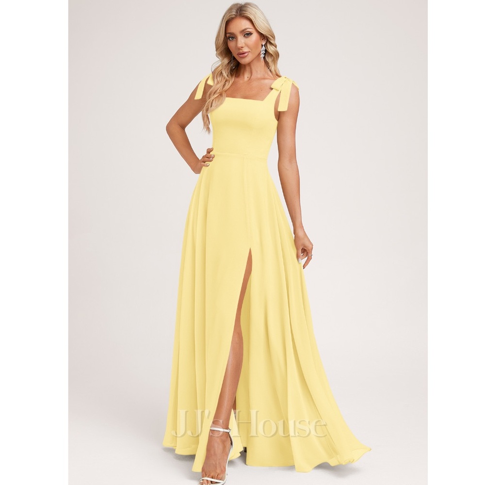 Brand new w/ tags JJ’s house Daffodil A-line Square Floor-Length Dress With Bow